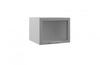 Гарда ГВПГС 600 шкаф верхний горизонтальный глубокий со стеклом высокий (Серый Эмалит/корпус Серый) в Сосновоборске - sosnovoborsk.mebel54.com | фото