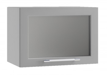 Гарда ПГС 500 шкаф верхний горизонтальный со стеклом (Белый Эмалит/корпус Серый) в Сосновоборске - sosnovoborsk.mebel54.com | фото