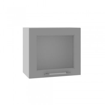 Гарда ВПГС 500 шкаф верхний горизонтальный со стеклом высокий (Белый Эмалит/корпус Серый) в Сосновоборске - sosnovoborsk.mebel54.com | фото