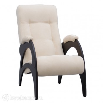 Кресло для отдыха Неаполь Модель 9 без лозы (Венге-эмаль/Ткань Ваниль Verona Vanilla) в Сосновоборске - sosnovoborsk.mebel54.com | фото