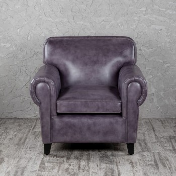 Кресло кожаное Элегант (Фиолетовый) в Сосновоборске - sosnovoborsk.mebel54.com | фото