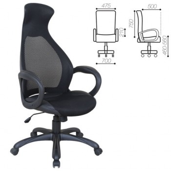 Кресло офисное BRABIX Genesis EX-517 (черное) в Сосновоборске - sosnovoborsk.mebel54.com | фото