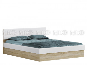 Кровать 1,4 спальня Фортуна (Дуб сонома/белый глянец) в Сосновоборске - sosnovoborsk.mebel54.com | фото
