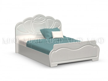 Кровать 1,4м Гармония (Белый/Белый глянец) в Сосновоборске - sosnovoborsk.mebel54.com | фото