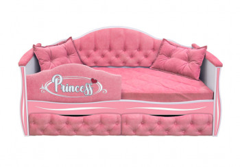Кровать 160 серии Иллюзия 2 ящика 36 Розовый (мягкий бортик/подушки) в Сосновоборске - sosnovoborsk.mebel54.com | фото