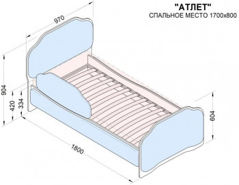 Кровать 170 Атлет 96 Серый (мягкий бортик) в Сосновоборске - sosnovoborsk.mebel54.com | фото