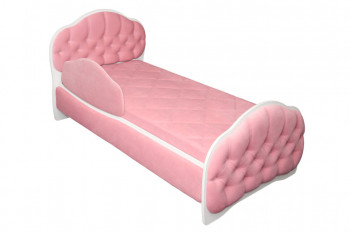 Кровать 170 Гармония 36 Светло-розовый (мягкий бортик) в Сосновоборске - sosnovoborsk.mebel54.com | фото