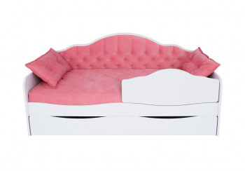 Кровать 170 серии Иллюзия Лайт 1 ящик 89 Розовый (подушки) в Сосновоборске - sosnovoborsk.mebel54.com | фото
