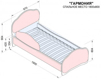 Кровать 180 Гармония 08 Шоколад (мягкий бортик) в Сосновоборске - sosnovoborsk.mebel54.com | фото
