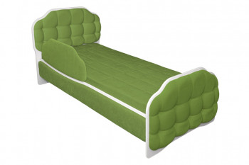 Кровать 190 Атлет Lux 76 Зелёный (мягкий бортик) в Сосновоборске - sosnovoborsk.mebel54.com | фото
