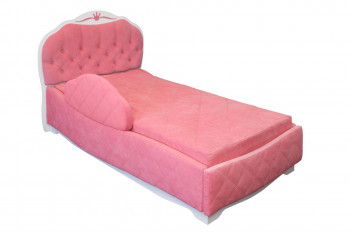 Кровать 190 Гармония Lux 36 Розовый (мягкий бортик) в Сосновоборске - sosnovoborsk.mebel54.com | фото