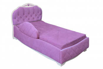 Кровать 190 Гармония Lux 67 Светло-фиолетовый (мягкий бортик) в Сосновоборске - sosnovoborsk.mebel54.com | фото