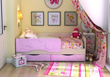 Кровать Алиса КР-812 1,6 Белфорд/Розовый металлик в Сосновоборске - sosnovoborsk.mebel54.com | фото