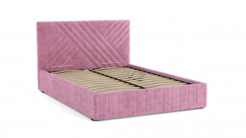 Кровать Гамма ш. 1400 (с основанием для хранения) (велюр тенерифе розовый) в Сосновоборске - sosnovoborsk.mebel54.com | фото