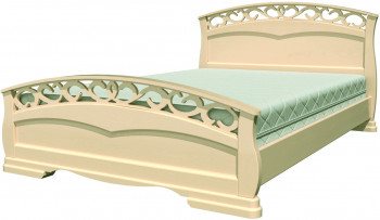 Кровать Грация-1 из массива сосны 1600*2000 Белый античный в Сосновоборске - sosnovoborsk.mebel54.com | фото