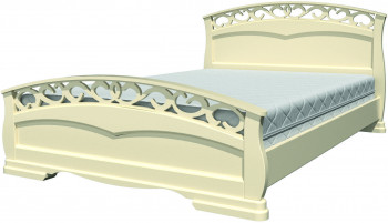 Кровать Грация-1 из массива сосны 1600*2000 Белый античный в Сосновоборске - sosnovoborsk.mebel54.com | фото