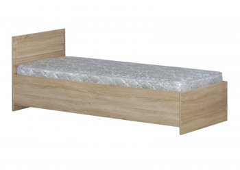 Кровать одинарная 800-2 без матраса (прямые спинки) Дуб Сонома в Сосновоборске - sosnovoborsk.mebel54.com | фото