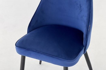 Набор стульев Милан 2 шт (синий велюр/черный) в Сосновоборске - sosnovoborsk.mebel54.com | фото