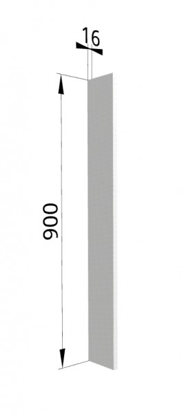 Панель торцевая (для шкафа верхнего торцевого высотой 900 мм) ВПТ 400 Мелисса (Белый скин) в Сосновоборске - sosnovoborsk.mebel54.com | фото