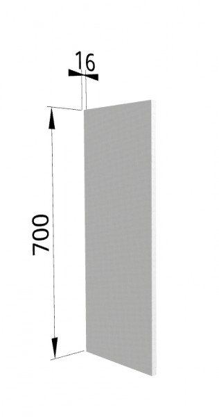 Панель торцевая (для шкафа верхнего высотой 700 мм) П Мелисса (Белый скин) в Сосновоборске - sosnovoborsk.mebel54.com | фото