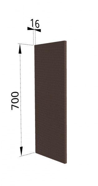 Панель торцевая П Квадро (для шкафа верхнего) Шоколад кожа в Сосновоборске - sosnovoborsk.mebel54.com | фото