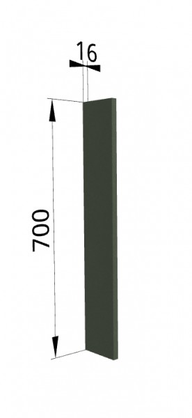 Панель торцевая ПТ 400 Квадро (для шкафа торцевого верхнего) Оливково-зеленый в Сосновоборске - sosnovoborsk.mebel54.com | фото