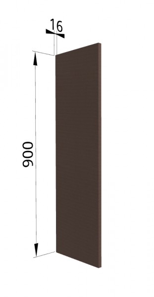 Панель торцевая ВП Квадро (для шкафа верхнего высокого) Шоколад кожа в Сосновоборске - sosnovoborsk.mebel54.com | фото