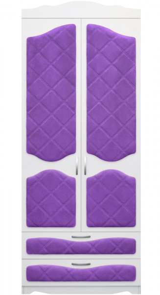Шкаф 2-х створчатый с ящиками серии Иллюзия 32 Фиолетовый в Сосновоборске - sosnovoborsk.mebel54.com | фото