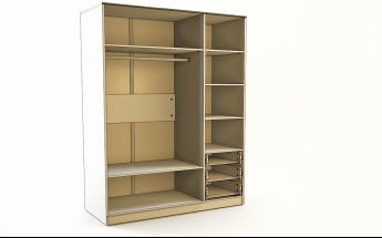 Шкаф 3-х створчатый с ящиками Санни (Белый/корпус Клен) в Сосновоборске - sosnovoborsk.mebel54.com | фото