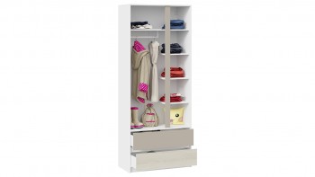 Шкаф для одежды комбинированный «Сканди» Дуб Гарден/Белый/Глиняный серый в Сосновоборске - sosnovoborsk.mebel54.com | фото