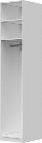 Шкаф ШР-1 зеркало, правый, Вива (Белый/Белый глянец/Платина) в Сосновоборске - sosnovoborsk.mebel54.com | фото