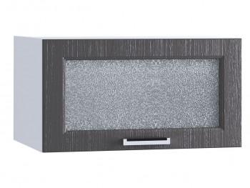 Шкаф верхний горизонтальный со стеклом 610, ШВГС 610 (Клен серый/корпус белый) в Сосновоборске - sosnovoborsk.mebel54.com | фото