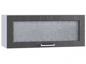 Шкаф верхний горизонтальный со стеклом 800, ШВГС 800 (Клен серый/корпус белый) в Сосновоборске - sosnovoborsk.mebel54.com | фото